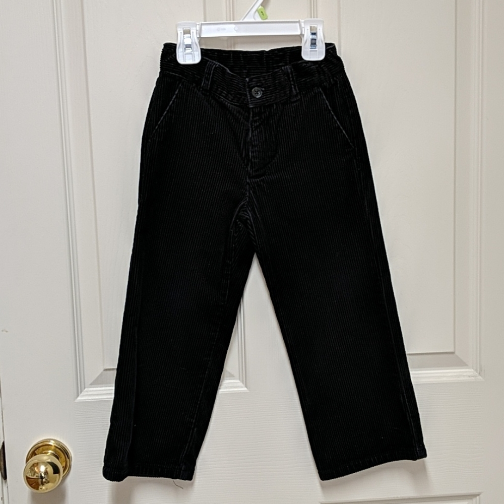 Janie and Jack Black Dressy Cordoury Pants